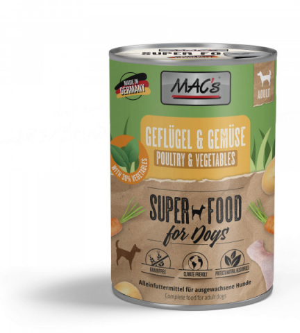 HRANA UMEDA - Macs Dog Poultry and Vegetables 400g (Pui si legume)