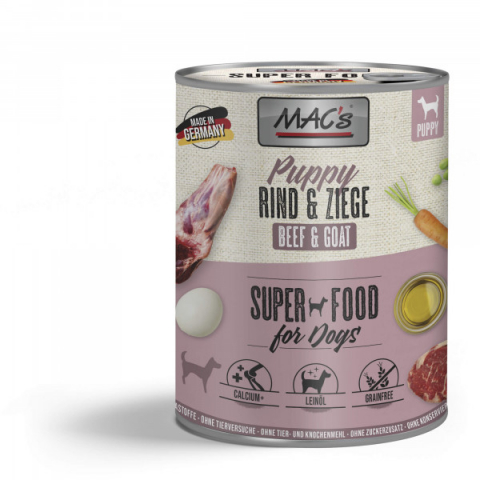 Conserve - MACs Dog Puppy Beef and  Goat 800g (Vită și Capră)
