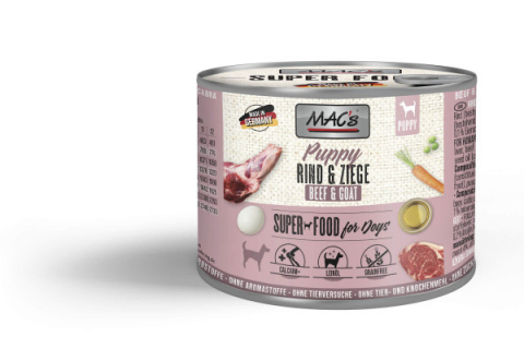 CAINI - MACs Dog Puppy Beef and  Goat 200g (Vită și Capră)