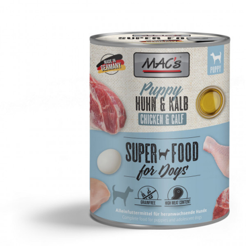 Conserve - MACs Dog Puppy Chicken and Calf 800g (Pui și Vițel)