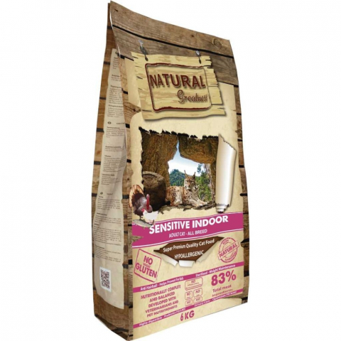 HRANA USCATA - Natural Greatness Cat Sensitive Indoor 6kg (pui & curcan)