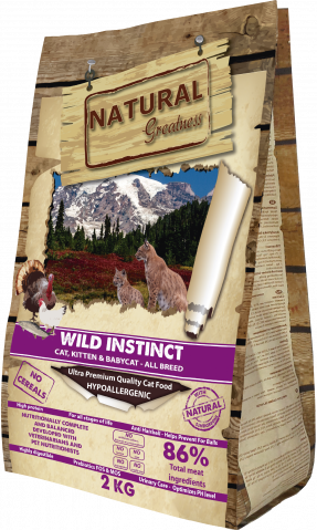 PISICI - Natural Greatness Cat Wild Instinct Recipe Cat,Kiiten & Babycat- All breeds 2kg