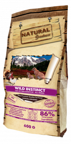HRANA USCATA - Natural Greatness Cat Wild Instinct Recipe Cat,Kiiten & Babycat- All breeds 600g
