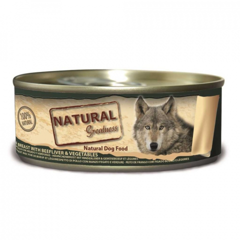 HRANA UMEDA - Natural  Greatness Dog Chicken, Beef Liver & Vegetables 156 gr