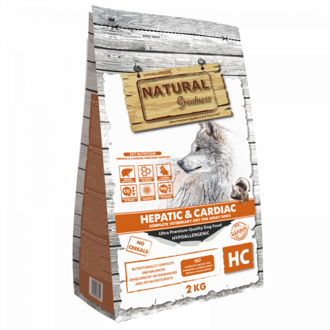 CAINI - Natural Greatness Vet Diet Hepatic & Cardiac 2KG