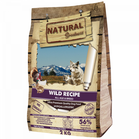 HRANA USCATA - Natural Greatness Wild Recipe ALL AGES - Medium and large breeds 2kg