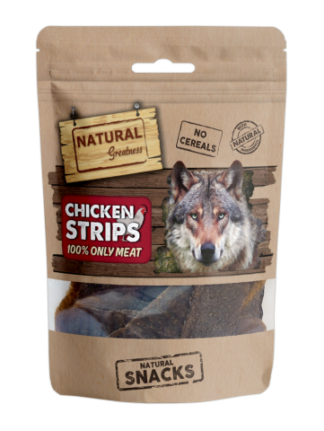 RECOMPENSE - OM SNACK NATURAL GREATNESS CHICKEN STRIPS 70G
