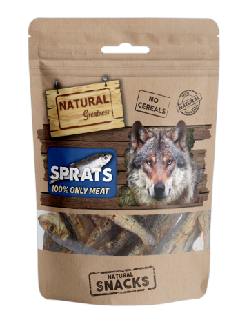 RECOMPENSE - OM SNACK NATURAL GREATNESS SPRATS 50G