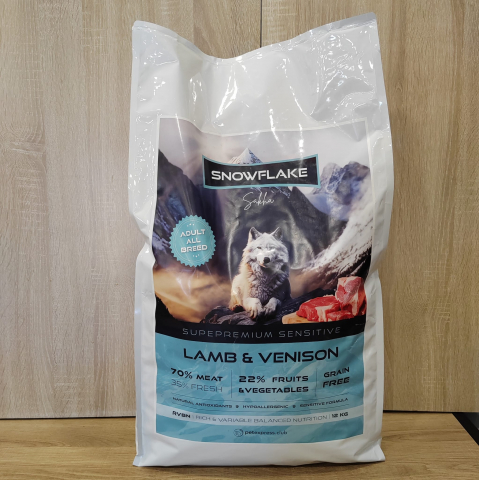 HRANA USCATA - SNOWFLAKE SAKHA LAMB AND VENISON SENSITIVE ADULT ALL BREED 12KG