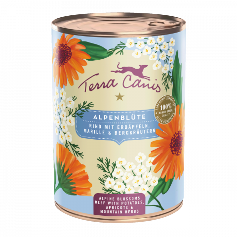 HRANA UMEDA - Terra Canis Flower Alpine Beef 400g (carne de vită cu cartofi, caise și ierburi de munte)