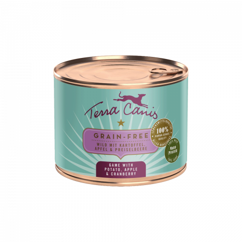 CAINI - Terra Canis Grain Free Game 200g (Vânat cu cartof, măr și merișor)