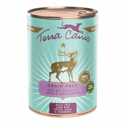 HRANA UMEDA - Terra Canis Grain Free Game 400g (Vânat cu cartof, măr și merișor)
