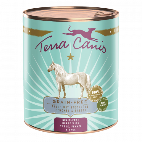 CAINI - Terra Canis Grain Free Horse 800g(Cal cu napi, fenicul și salvie)