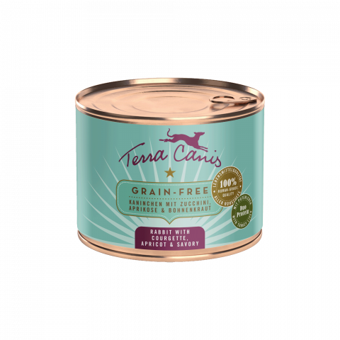 Conserve - Terra Canis Grain Free Rabbit 200g (Iepure cu dovlecel, caisă și oregano)