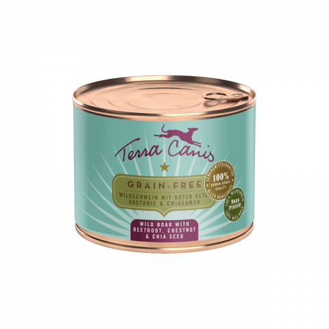 CAINI - Terra Canis Grain Free Wild Boar 200g (Mistreț cu sfeclă, castane și semințe de chia)