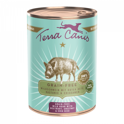 HRANA UMEDA - Terra Canis Grain Free Wild Boar 400g (Mistreț cu sfeclă, castane și semințe de chia)