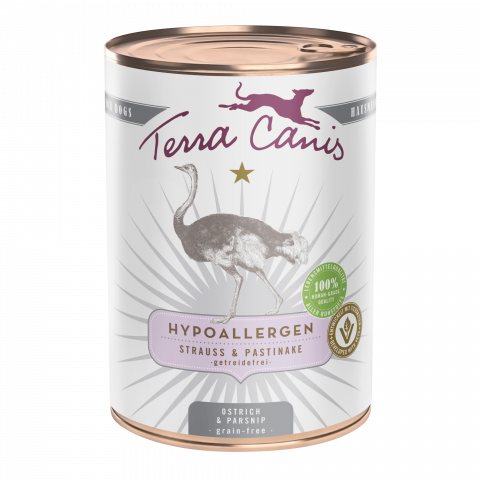 HRANA UMEDA - Terra Canis Hypoallergenic Ostrich 400g (Struț cu păstârnac)