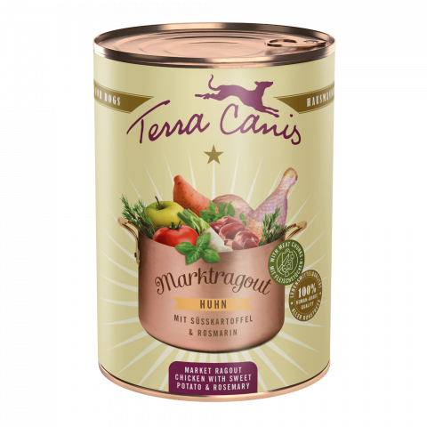 CAINI - Terra Canis Marktragout Chicken 385g(Pui cu cartofi dulci și rozmarin)