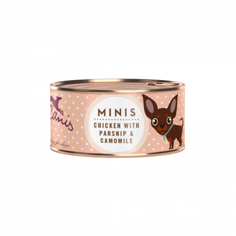 CAINI - Terra Canis Mini Chicken 100g (Pui cu pastarnac si musetel)