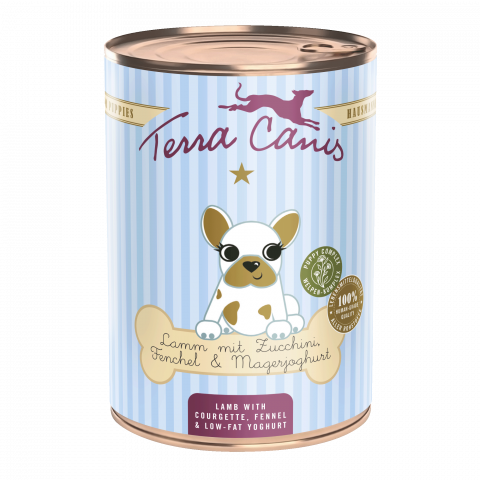 HRANA UMEDA - Terra Canis Puppy Lamb 400g (Miel cu dovlecel, fenicul și iaurt degresat)