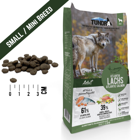 CAINI - Tundra Dog Atlantic Salmon Small/Mini 3,18kg (somon) Hrana Uscata Caini