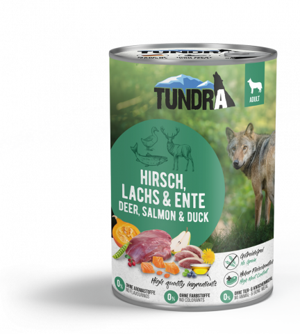 HRANA USCATA - Tundra Dog Deer, Salmon and Duck 400g ( Caprioara, somon si rata)