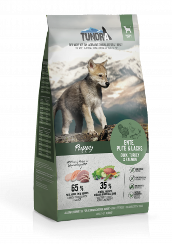 CAINI - Tundra Dog Puppy Duck , Turkey & Salmon 11,34Kg (curcan, rață, & somon) Hrana Uscata Caini