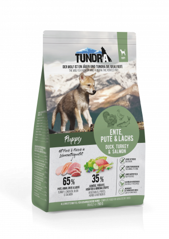 Tundra Dog Puppy Duck , Turkey & Salmon 750g (curcan, rață, pui & somon) Hrana Uscata Caini