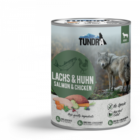 Conserve - Tundra Dog Salmon & Chicken 800g (somon & pui) Hrana Umeda Caini