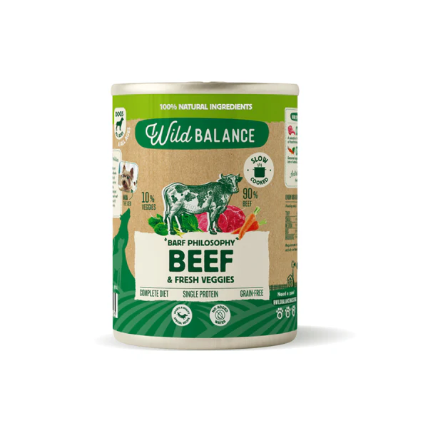 Conserve - Wild Balance Dog Beef with Fresh Veggie 400g - BARF Philosophy (Vita si Legume)