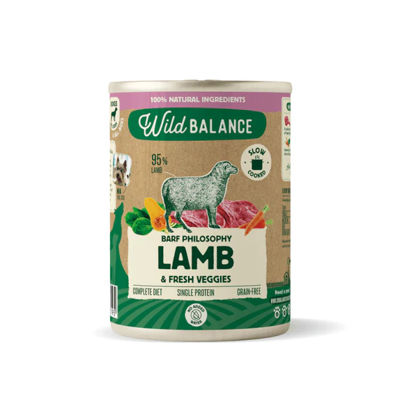 Conserve - Wild Balance Dog Lamb with Fresh Veggie 400g - BARF Philosophy (Miel si Legume)