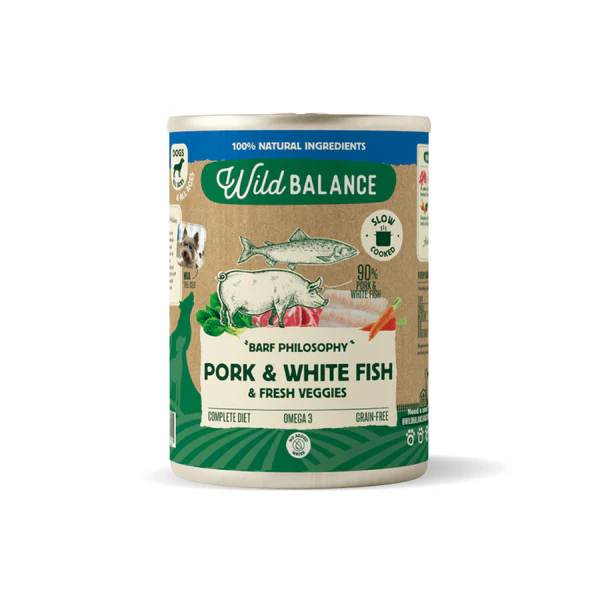Conserve - Wild Balance Dog Pork and White Fish 400g - BARF Philosophy (Porc si Peste Alb)