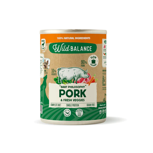 Conserve - Wild Balance Dog Pork with Fresh Veggie 400g - BARF Philosophy (Porc si Legume)