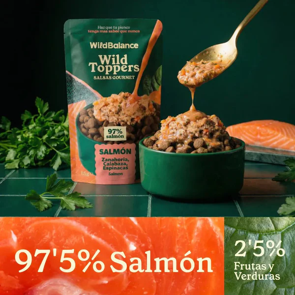Plicuri - Wild Balance Dog Toppers Salmon and Vegetables 85g - Salsas Gourmet (Somon si Legume)