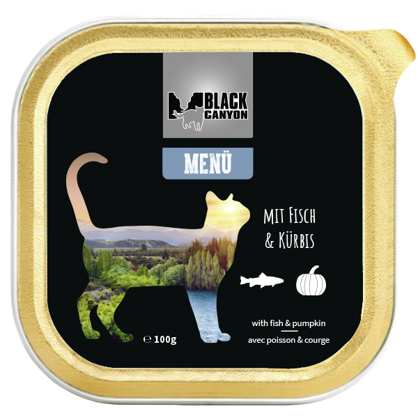 Black Canyon Cat Beef and Fish with Pumpkin 100g (Vita, peste si dovleac)