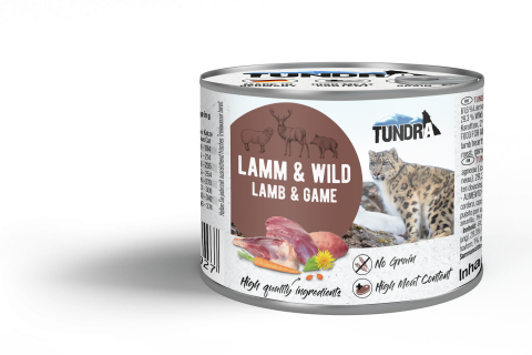 PISICI - Tundra Cat Lamb & Game 200g (miel & vănat) Hrana Umeda Pisici