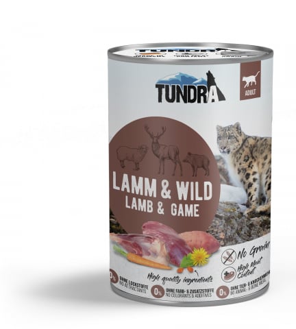 PISICI - Tundra Cat Lamb & Game 400g (Miel & Vanat) Hrana Umeda Pisici