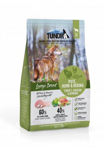 HRANA USCATA - Tundra Dog Large Breed Turkey, Chicken & Herring 750g (curcan, pui & hering) Hrana Uscata Caini