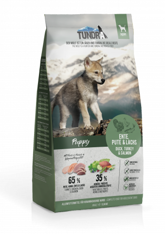 HRANA USCATA - Tundra Dog Puppy Duck , Turkey & Salmon 11,34Kg (curcan, rață, & somon) Hrana Uscata Caini