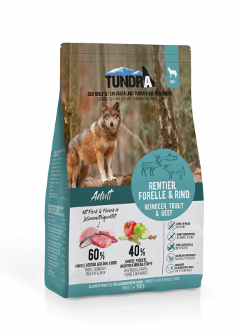 HRANA USCATA - Tundra Dog Reindeer, Trout & Beef 750g (Ren , Pastrav & Vita) Hrana Uscata Caini