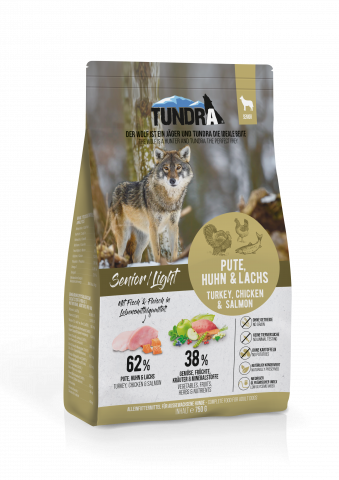 HRANA USCATA - Tundra Dog Senior/Light Turkey, Chicken & Salmon 750g (curcan, pui & somon) Hrana Premium Caini