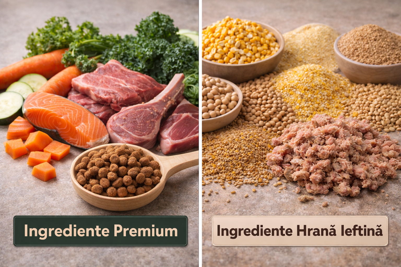 Hrana premium vs ieftină pentru câini – diferența reală de preț și calitate (Ghid 2026)