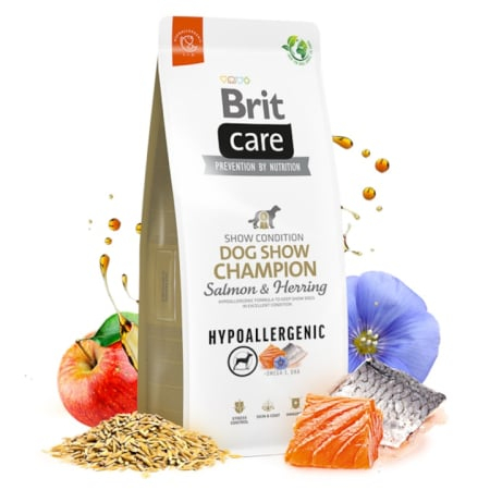 Brit Care Hypoallergenic Show Champion, Somon și Hering-12 kg+ CADOU [2]