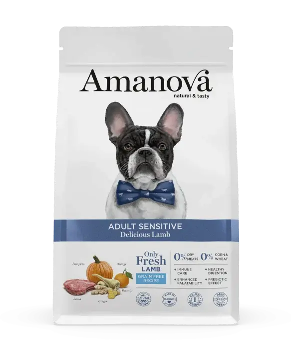 Talie Mica - Amanova Dog Adult Sensitive Miel 10kg – Hrană Superpremium fără cereale  pentru Câini Sensibili