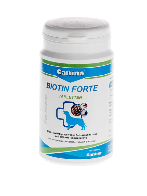 Suplimente/vitamine câini - BIOTIN FORTE CANINA® Supliment Pentru Piele si Blana 200g/60 tablete