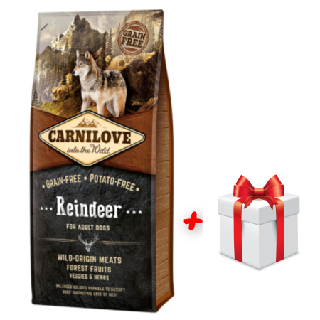 Sensibilitati/Hypoalergenic - Carnilove Reindeer Adult Dog,hrana uscata fara cereale cu ren 12 kg+ CADOU