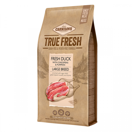 Sensibilitati/Hypoalergenic - Hrana uscata caini Carnilove True Fresh Duck Large Breed 11.4 kg fara cereale