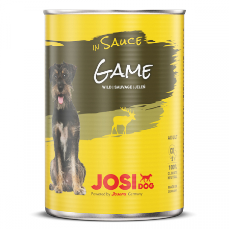Hrană umedă câini - JosiDog Game in Sauce 415g