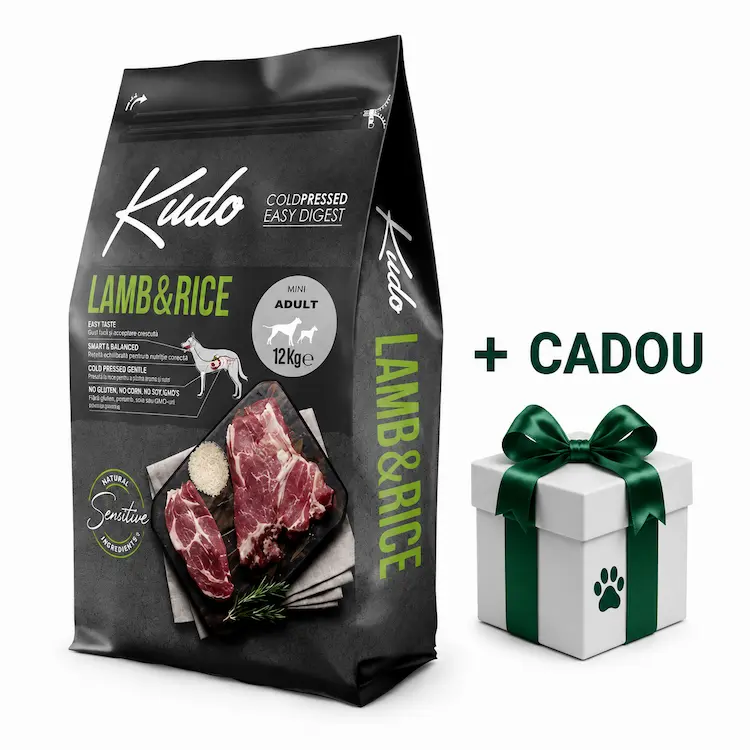 Hrana câini - Kudo Mini Sensitive 12kg Miel si Orez - Hrana premium presata la rece pentru caini mini