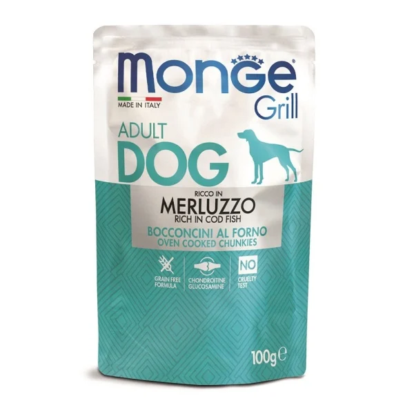 Hrană umedă câini - Monge Grill Chunkies - Hrana umeda super-premium - Cod - 100g